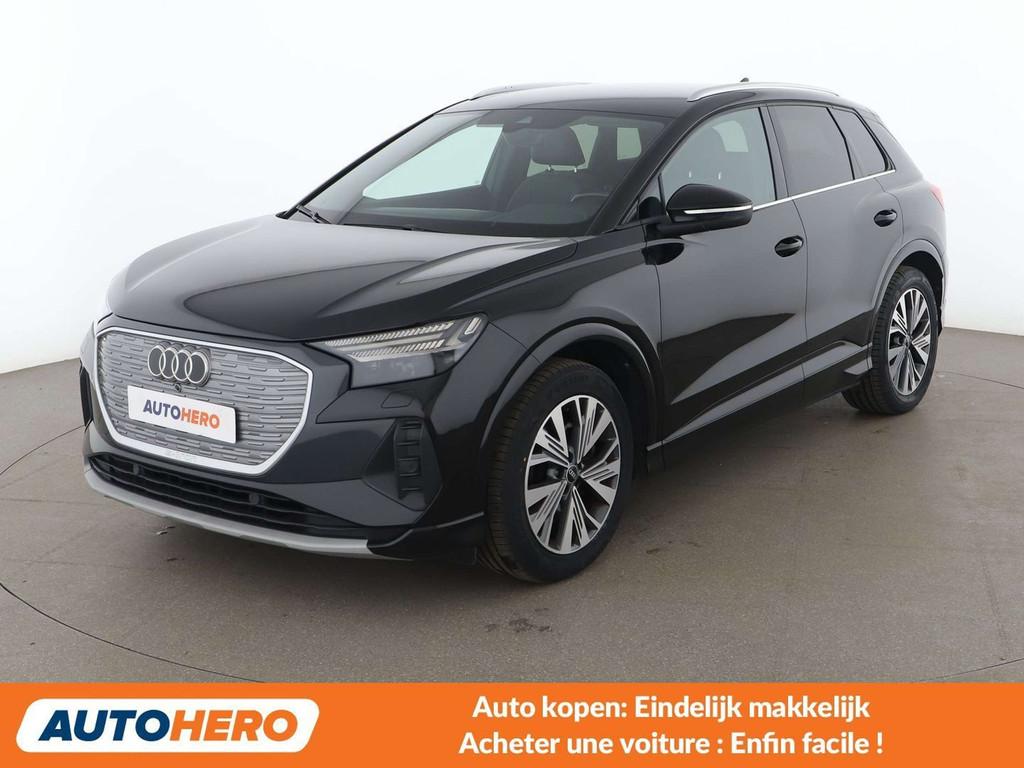 Audi Q4 e-tron 40 e-tron (bj 2021, automaat), Auto's, Audi, Automaat, Achterwielaandrijving, Gebruikt, Zwart