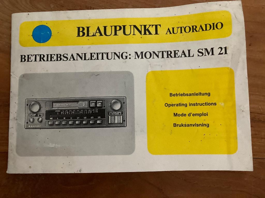 Handleiding Blaupunkt Montreal SM21, Ophalen of Verzenden, Gebruikt