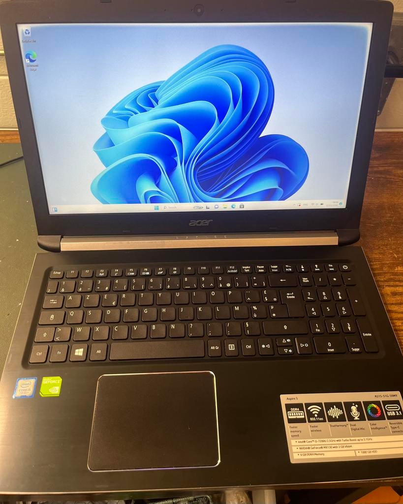 Acer, Enlèvement ou Envoi, Comme neuf, 8 GB, SSD