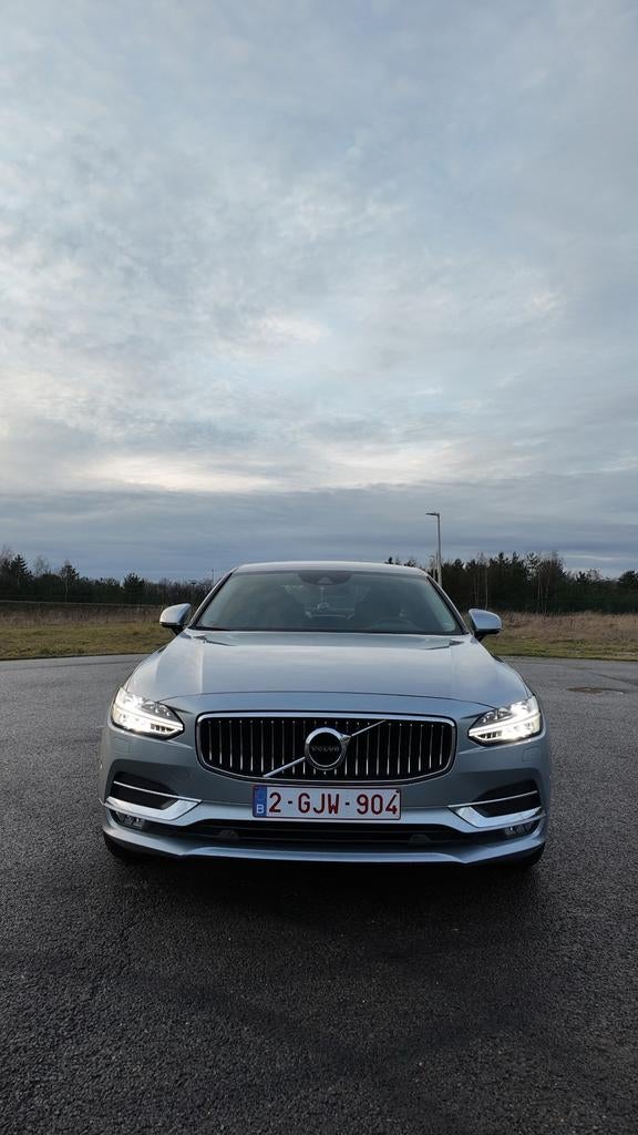 Volvo S90 Inscription 2018 2.0D Option complète, Autos, Volvo, Cuir, Argent ou Gris, Euro 6, Noir