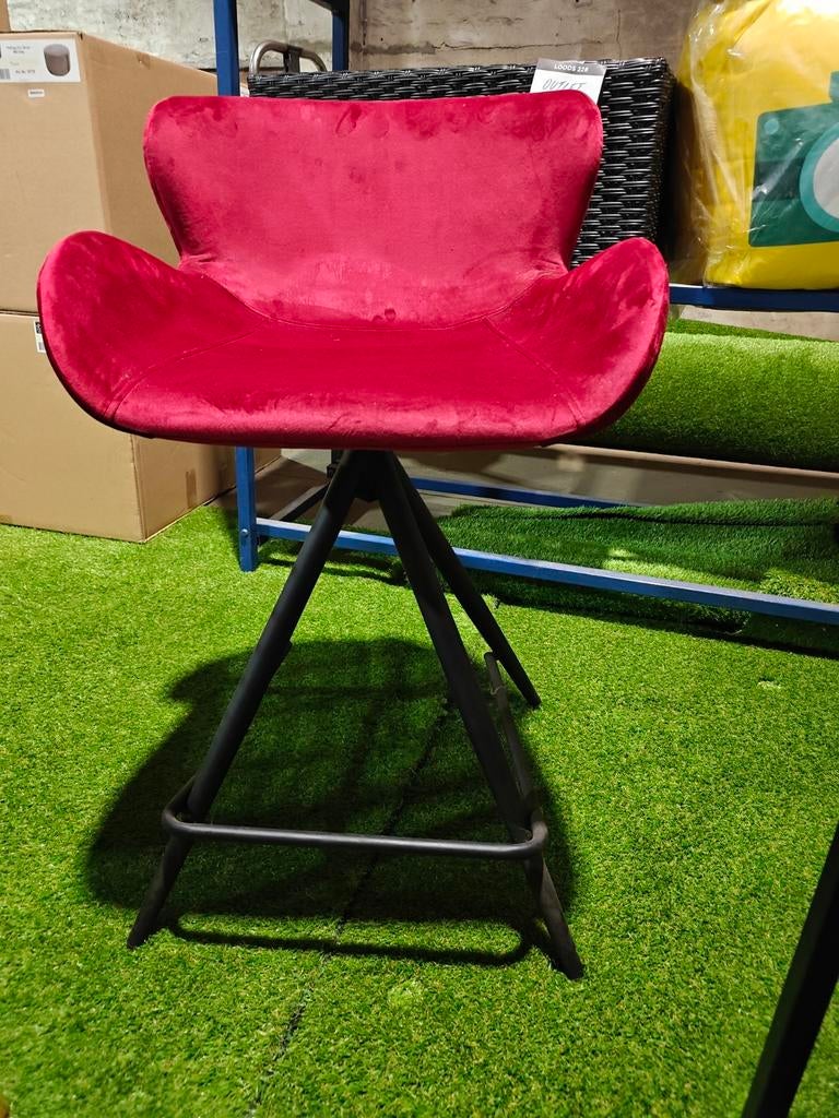 Bordeaux Velvet barstoelen 4 stuks, Ophalen