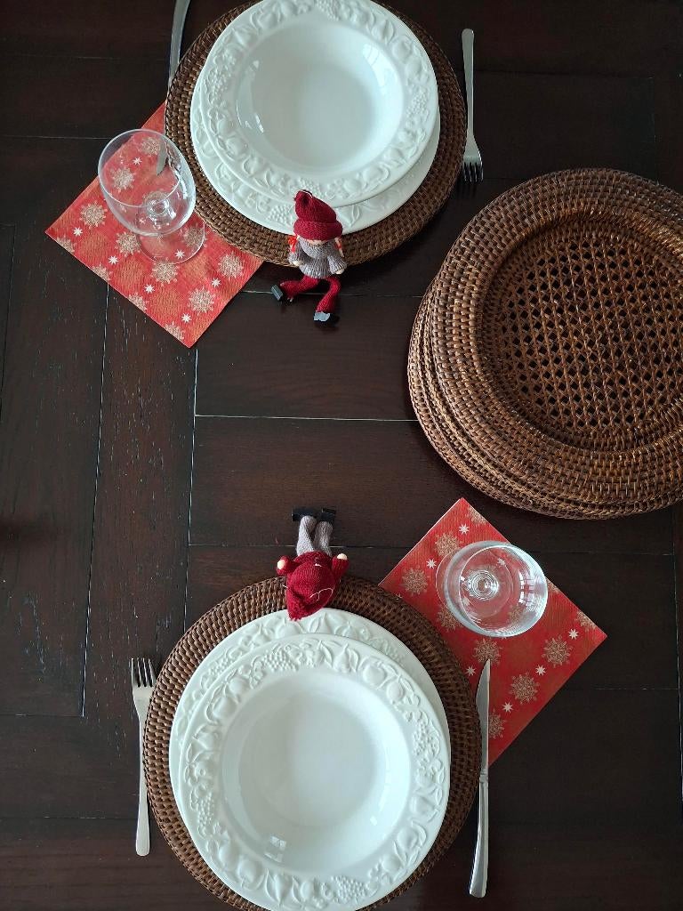 6 onderleggers voor een feesttafel, Ophalen