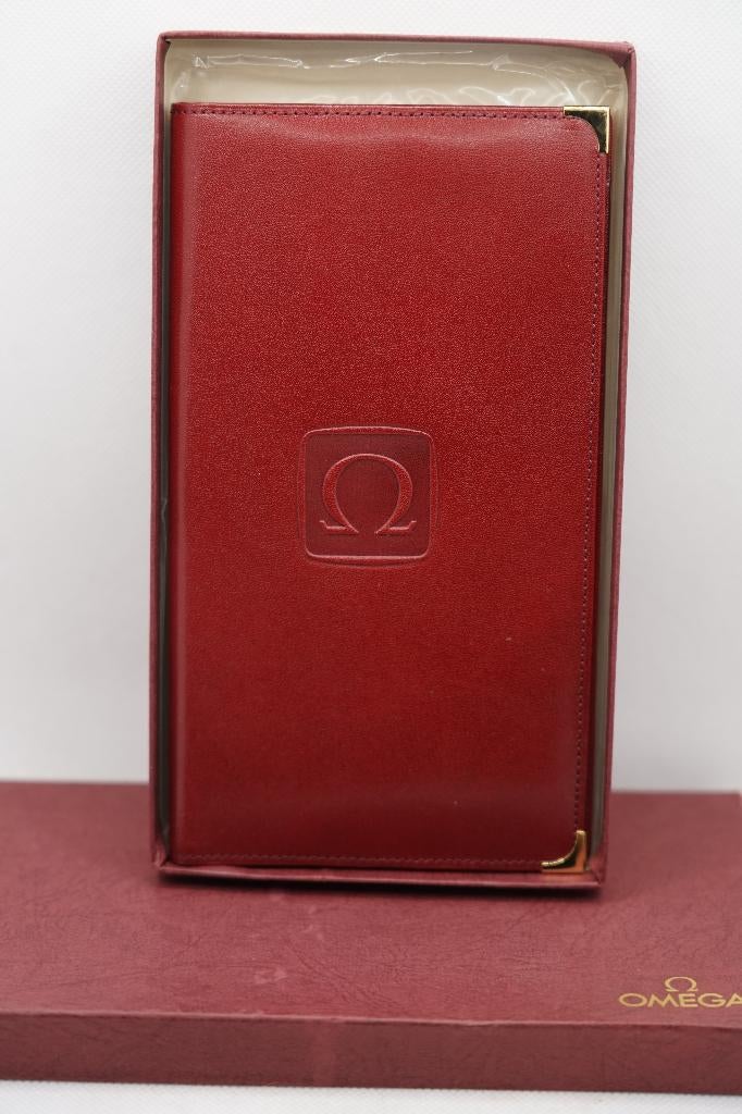 vintage Omega portefeuille, Handtassen en Accessoires, Portemonnees, Overige merken, Gebruikt, Ophalen of Verzenden, Leder