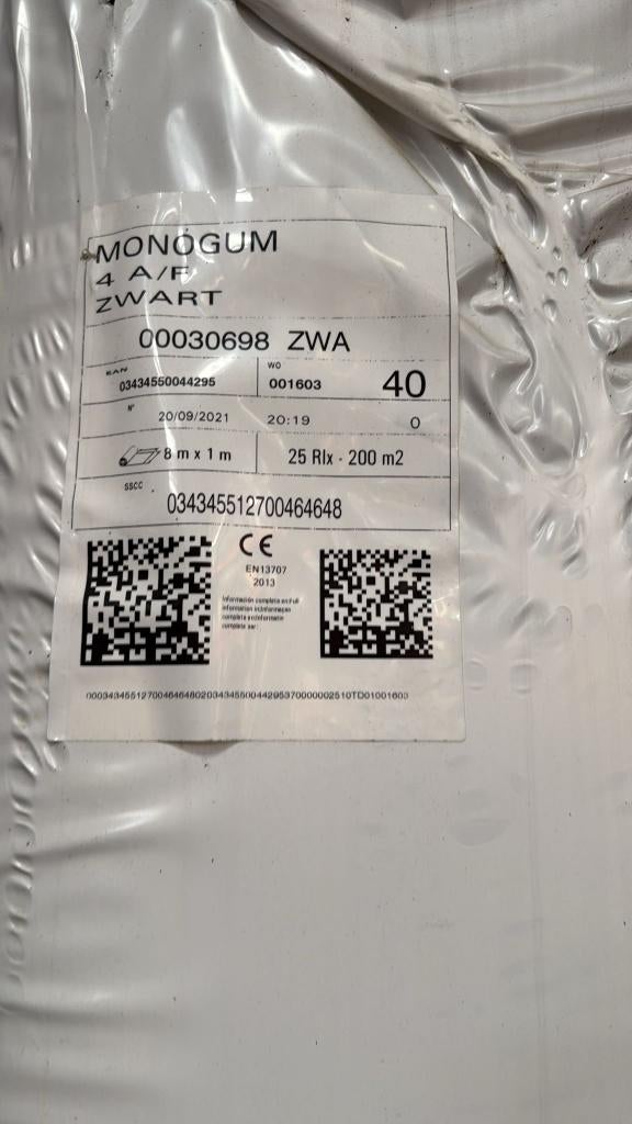 Roofing Soprema Monogum, Membrane goudronnée, Enlèvement, Autres matériaux, Noir