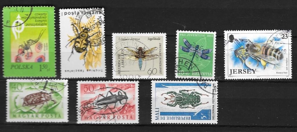 Timbres animaux insectes Divers, Envoi, Affranchi
