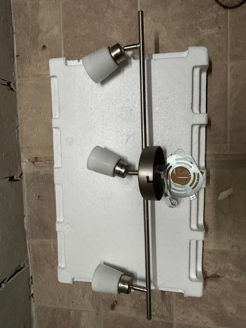 Plafonnier en verre blanc à 3 spots Ikea, Enlèvement, Utilisé, Verre, Basis - klassiek