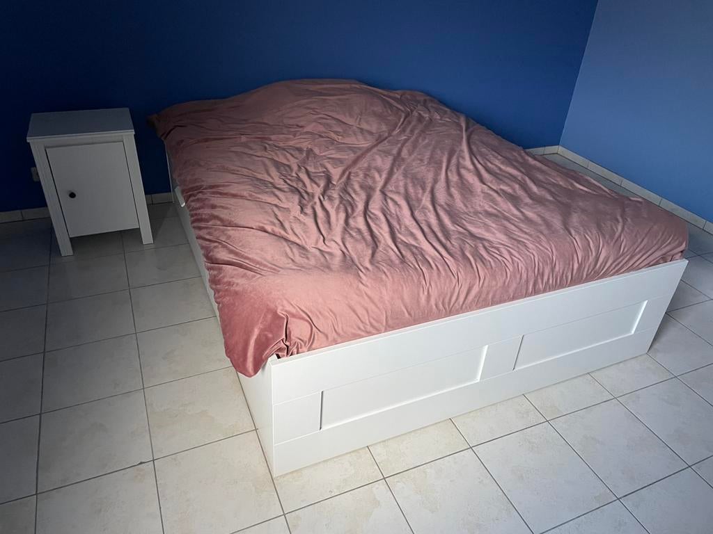 Bed Brimnes IKEA, Queen size, Enlèvement, Utilisé, 200 cm