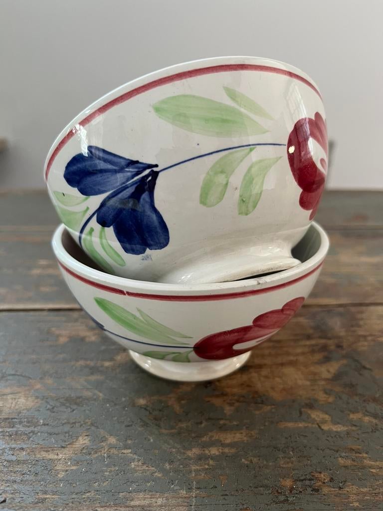 ANTIEK KOM NIMY BOERENBONT 2 STUKS, Enlèvement ou Envoi