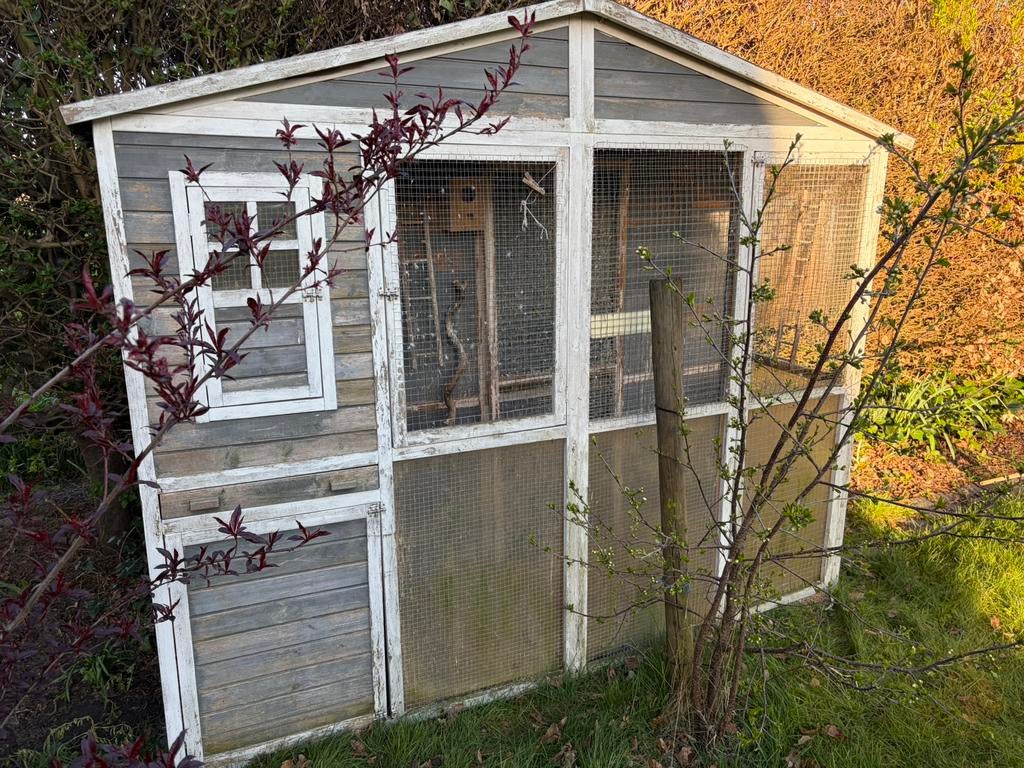 Houten vogeliëre, Enlèvement, Utilisé, Bois, Volière