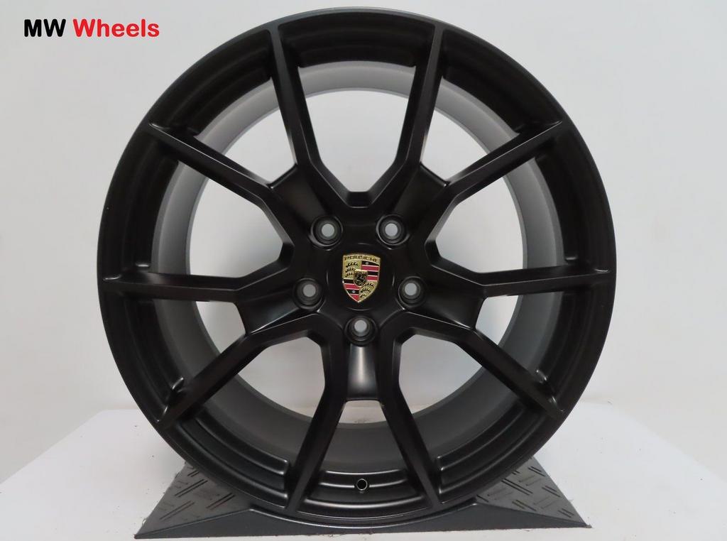 Porsche Taycan 21 inch Origineel velgen RS Spyder zwart, Autos : Pièces & Accessoires, Pneus & Jantes, Jante(s), 21 pouces, Véhicule de tourisme