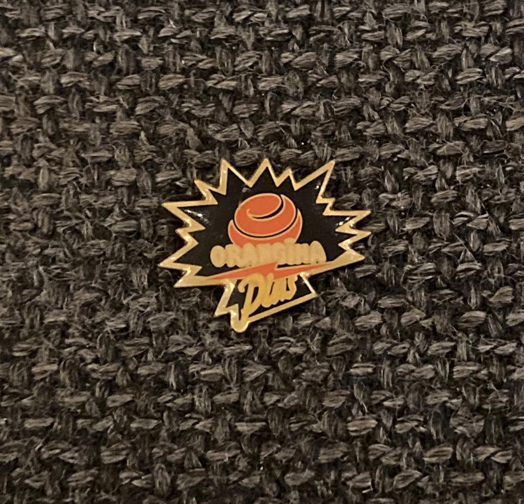 PIN - ORANGINA - LIMONADE - LEMONADE, Collections, Envoi, Utilisé, Marque, Insigne ou Pin's