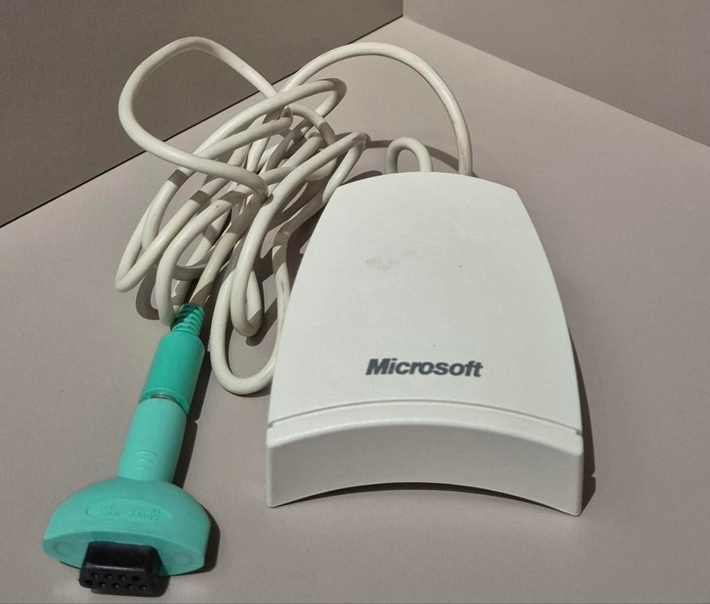 Microsoft Cordless Wheel Mouse PS/2 Receiver, Computers en Software, Muizen, Ophalen, Muis