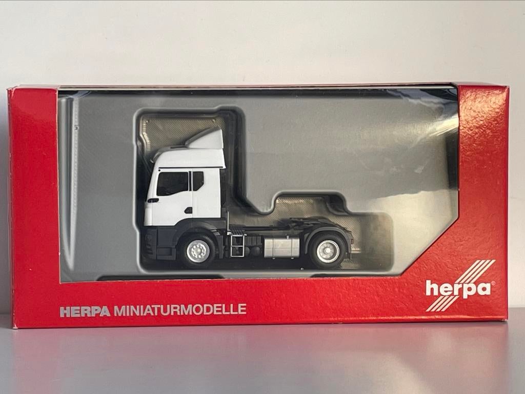 Herpa MAN TGS trekker wit 1/87, Ophalen of Verzenden, Zo goed als nieuw, Bus of Vrachtwagen, Herpa