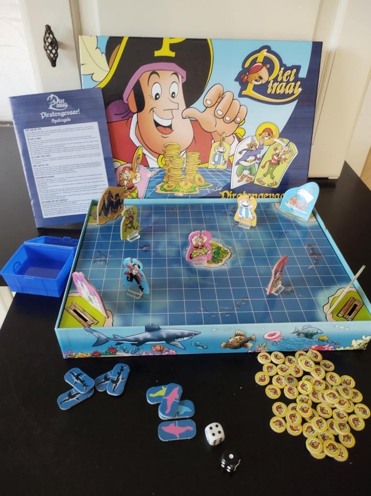 Spel Piet piraat, Piratengevaar, compleet, heel goede staat, Een of twee spelers, Ophalen of Verzenden, Zo goed als nieuw, Studio 100