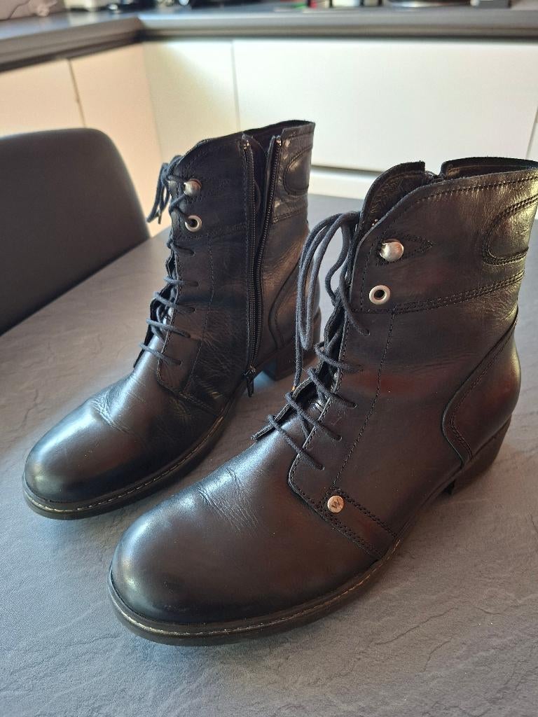 Zwarte halfhoge laarsjes/bottines maat 41 Wolky, Wolky, Zwart, Lage of Enkellaarzen, Ophalen of Verzenden