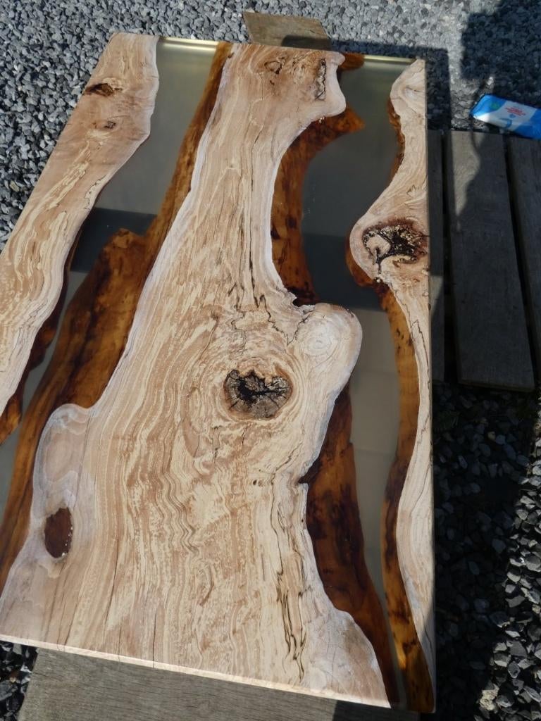 boomstamtafel boomschijf salontafel bijzettafel epoxy tafel, Enlèvement ou Envoi, Neuf, Autres formes, Bois