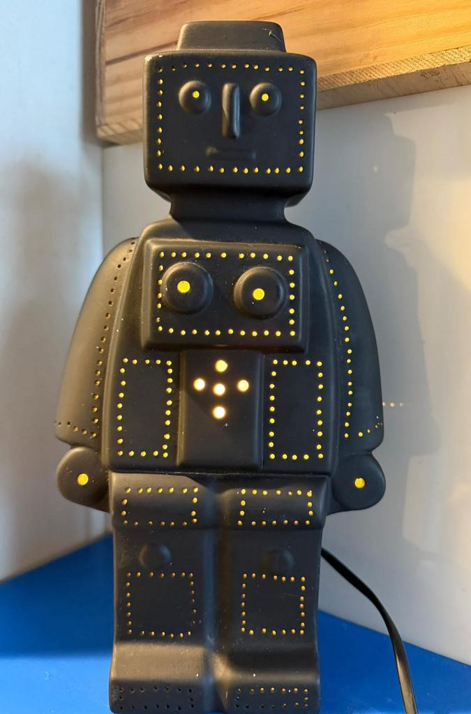 Lampe robot en céramique  hauteur 30 cm, Maison & Meubles, Lampes | Lampes de table, Enlèvement ou Envoi, Comme neuf