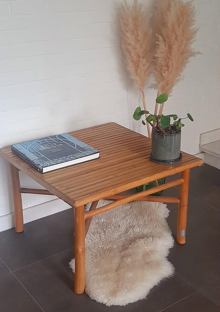 Bamboo bamboe salontafel tafel indoor / outdoor TINEKHOME, Huis en Inrichting, Tafels | Bijzettafels, Ophalen of Verzenden, Zo goed als nieuw