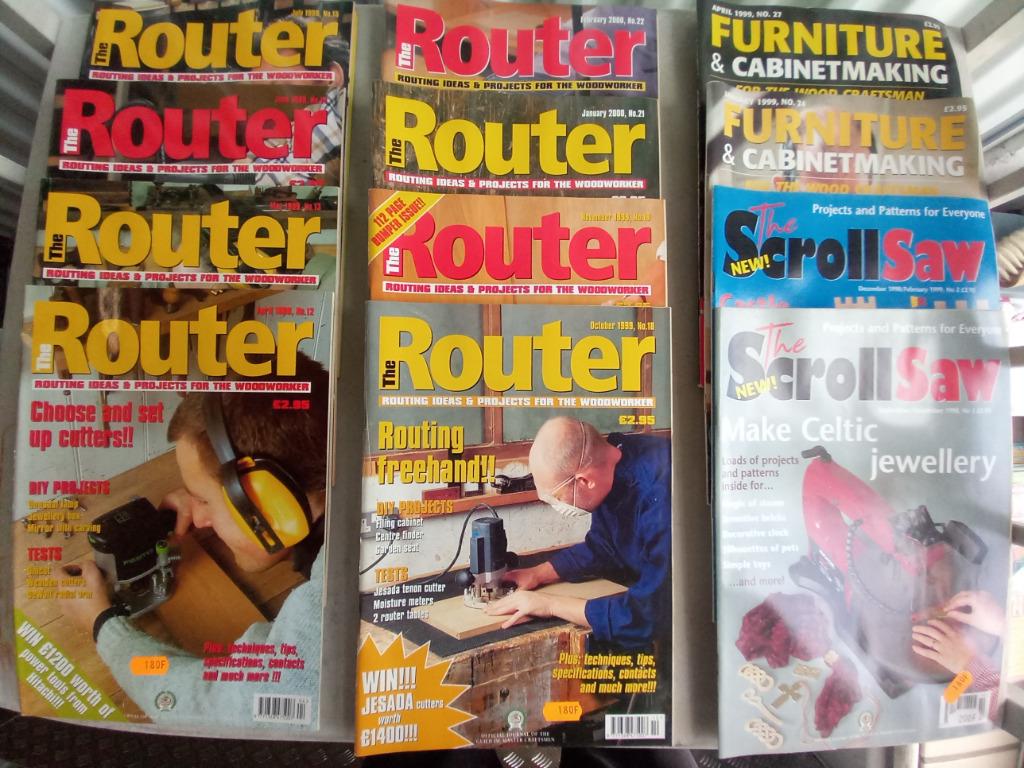 12 REVUES SUR LA DEFONCEUSE ET LA SCIE A CHANTOURNER, Enlèvement, Utilisé, Autres types