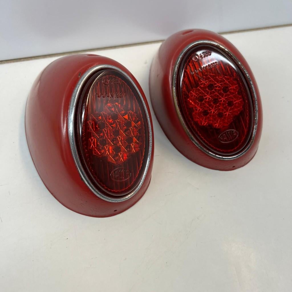 Achterlichtenset VW Beetle 56-61 Hassia Oval Dickholmer Bug, Auto diversen, Auto-accessoires, Gebruikt, Ophalen of Verzenden