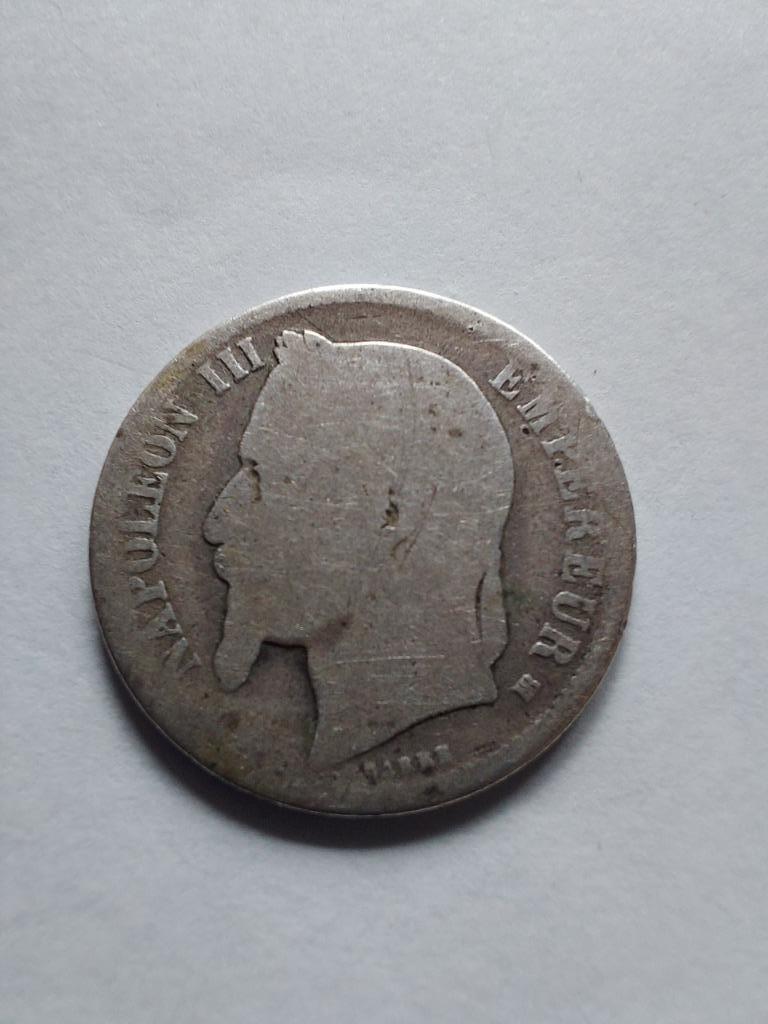 Pièce Napoléon 3 tête laurée Année 1869 1 Franc, Ophalen, Frankrijk, Zilver