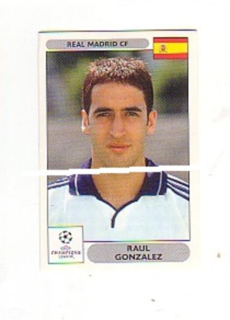 Panini Ligue des Champions Real Madrid Raúl González 2000-20, Collections, Envoi, Comme neuf, Affiche, Image ou Autocollant