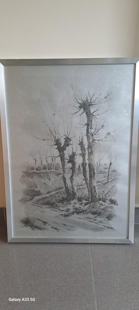 Dessin au crayon de paysage, Antiquités & Art, Enlèvement ou Envoi