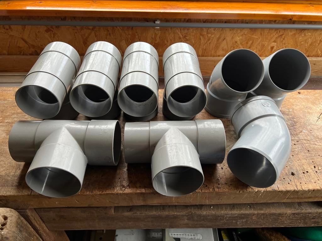 NIEUWE Verbinding stukken-bochten-moffen met afdichtrubber, Ophalen, Nieuw, PVC, Bochten