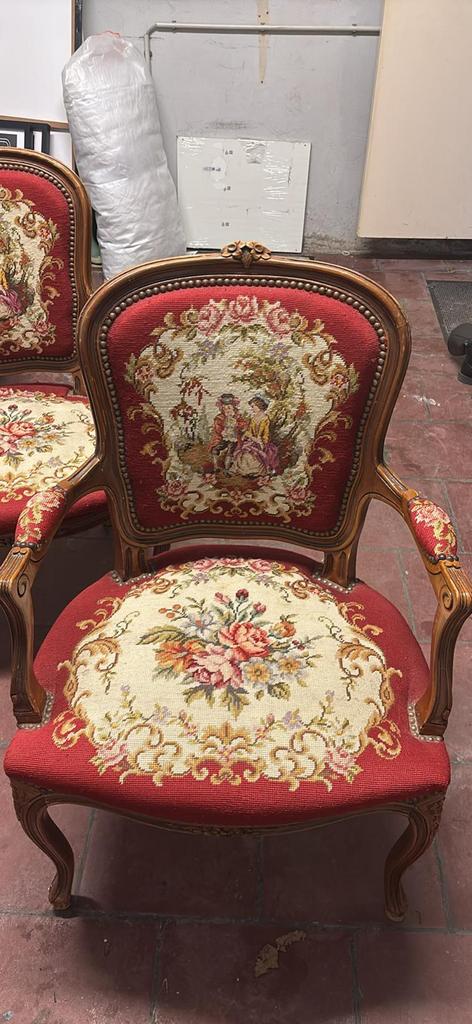 Gobelin armstoel 2 stuks, Ophalen