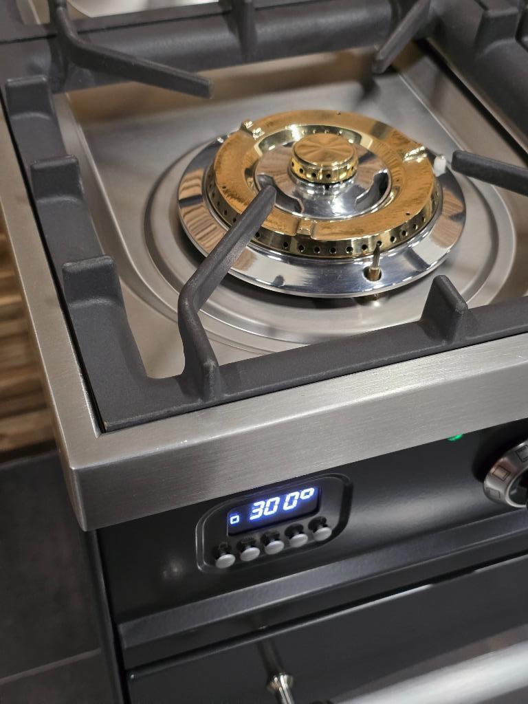 🔥Poêle Boretti de luxe 120cm en acier inoxydable anthracit, Electroménager, Gaz, Classe énergétique A ou plus économe, Enlèvement ou Envoi