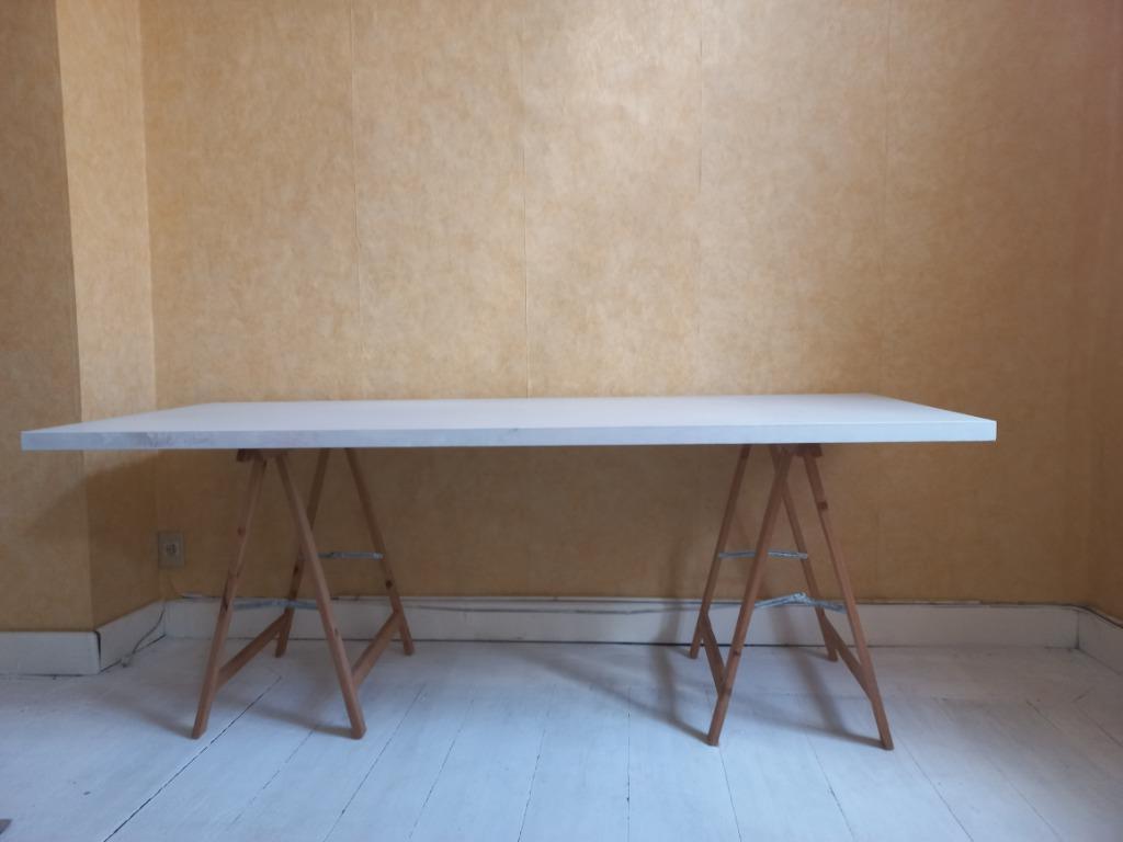 une paire de tréteaux en bois, Enlèvement, Utilisé