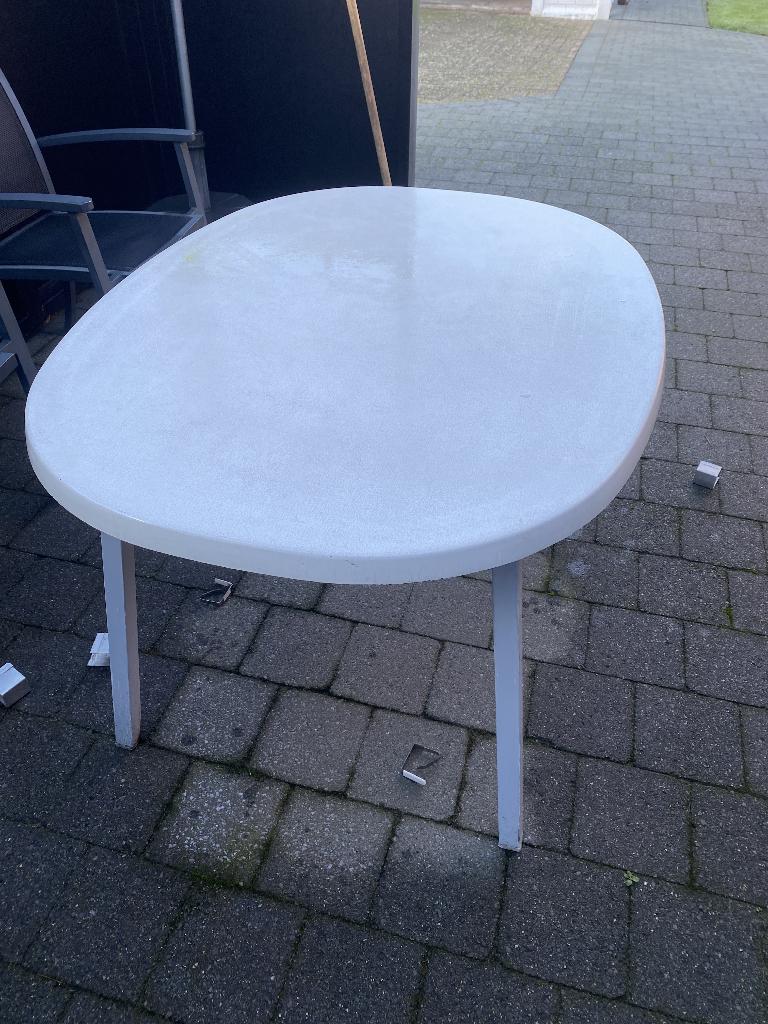 Buitentafel, Jardin & Terrasse, Tables de jardin, Enlèvement, Utilisé, Ovale, Plastique
