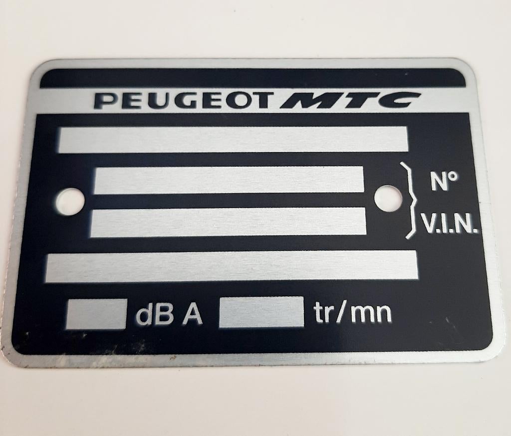 Plaque d'immatriculation du châssis Peugeot, Envoi, Neuf, Peugeot