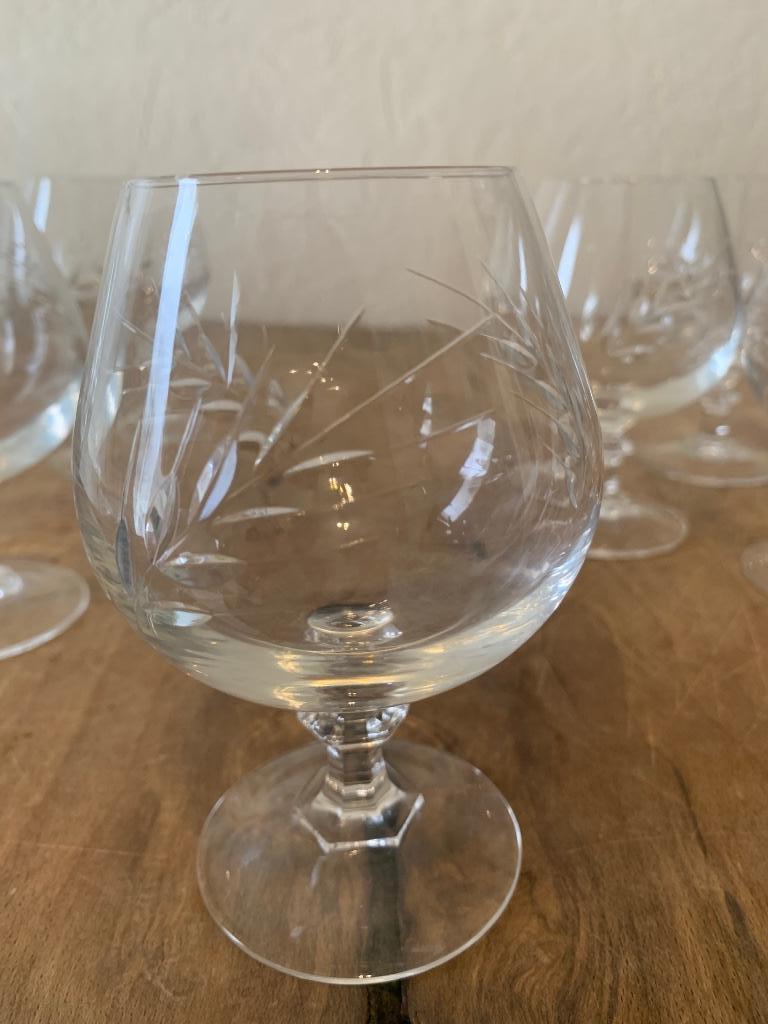 6 verres à cognac en cristal Cristal D'Arques, Antiquités & Art, Enlèvement