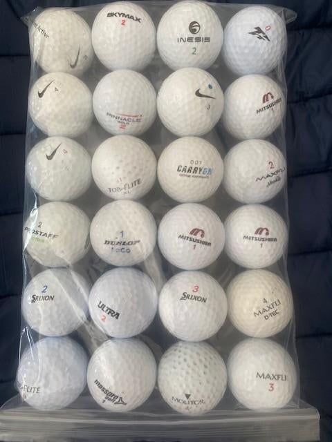 Balles de golf mixte (24 pcs), Ophalen of Verzenden, Gebruikt