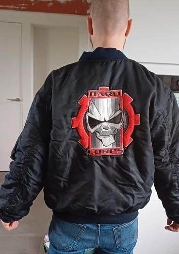 Hardcorps Bomber Jacket (mid 1990 original), Kleding | Heren, Jassen | Winter, Maat 52/54 (L), Thunderdome, Zwart, Ophalen of Verzenden