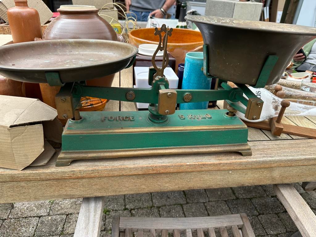 Oude weegschaal - bascule, Ophalen