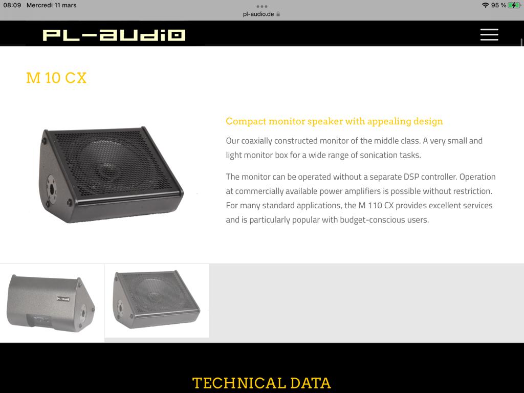 PL AUDIO  paire haut de gamme  : façades/retours/moniteurs, Enlèvement ou Envoi