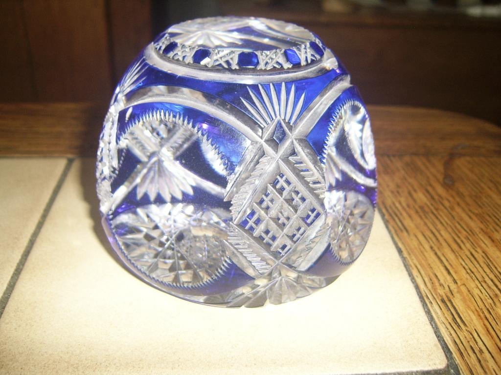 ancien presse-papiers du val saint lambert en cristal, Antiquités & Art, Antiquités | Verre & Cristal, Enlèvement ou Envoi