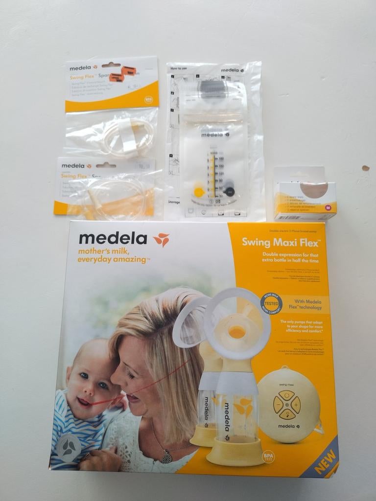 Medela Swing Maxi Flex met extra's en Easy ExpressionBustier, Kinderen en Baby's, Ophalen of Verzenden, Gebruikt, Borstkolf