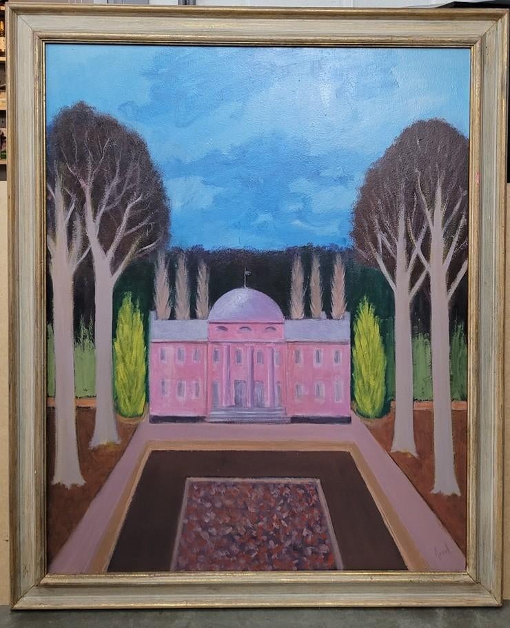 Robert ARENS, het roze kasteel, Antiquités & Art, Art | Peinture | Classique, Enlèvement