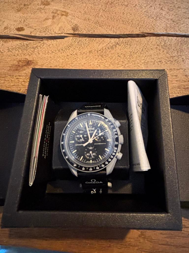 Swatch x Omega MoonSwatch “Mission to the Moon”, Handtassen en Accessoires, Horloges | Heren, Ophalen of Verzenden, Zo goed als nieuw