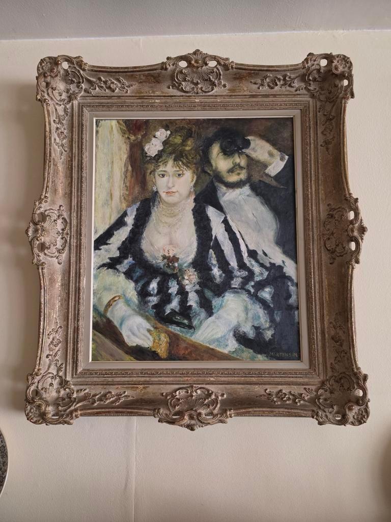 Peinture avec superbe encadrement en bois sculpté, Antiquités & Art, Enlèvement