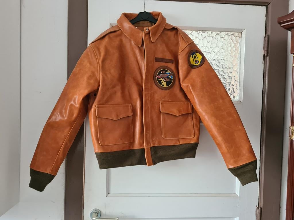 Veste en cuir A2 US ARMY AIRFORCE PILOT TAILLE S NEUF 300€, Neuf, Taille 46 (S) ou plus petite