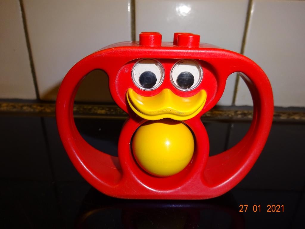Duplo Duck Rattle-Teether " Eenden rammelaar" *VINTAGE*, Ophalen of Verzenden, Duplo