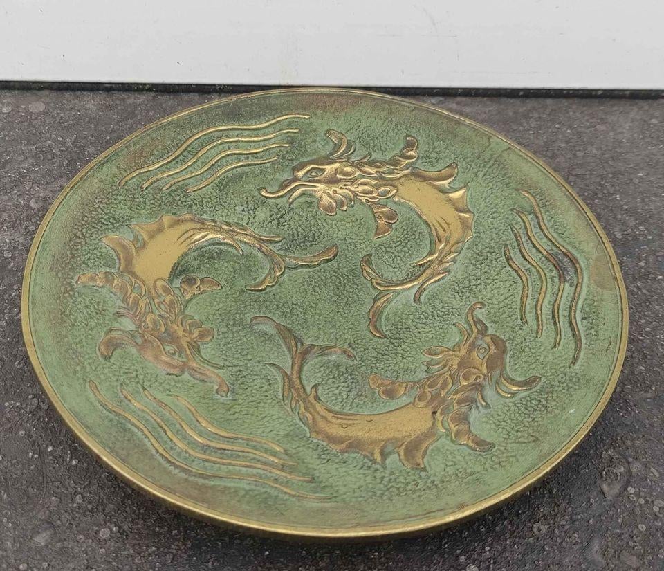 Plat en bronze signe max le verrier, Antiquités & Art, Antiquités | Bronze & Cuivre, Bronze, Enlèvement ou Envoi