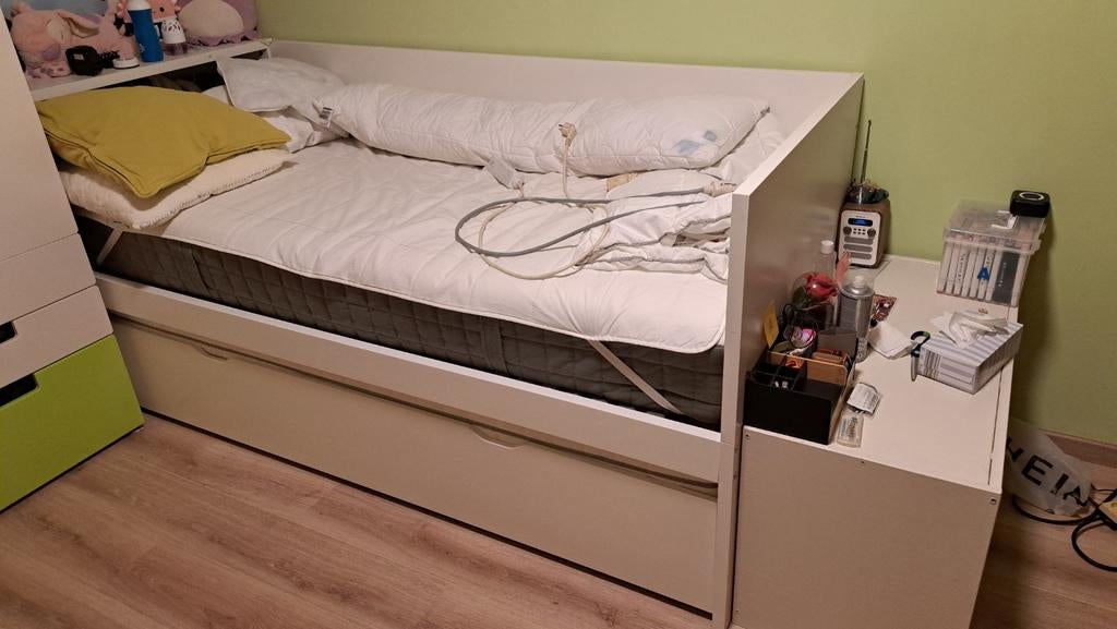 Bed met bedlade, Kinderen en Baby's, Ophalen, Lattenbodem