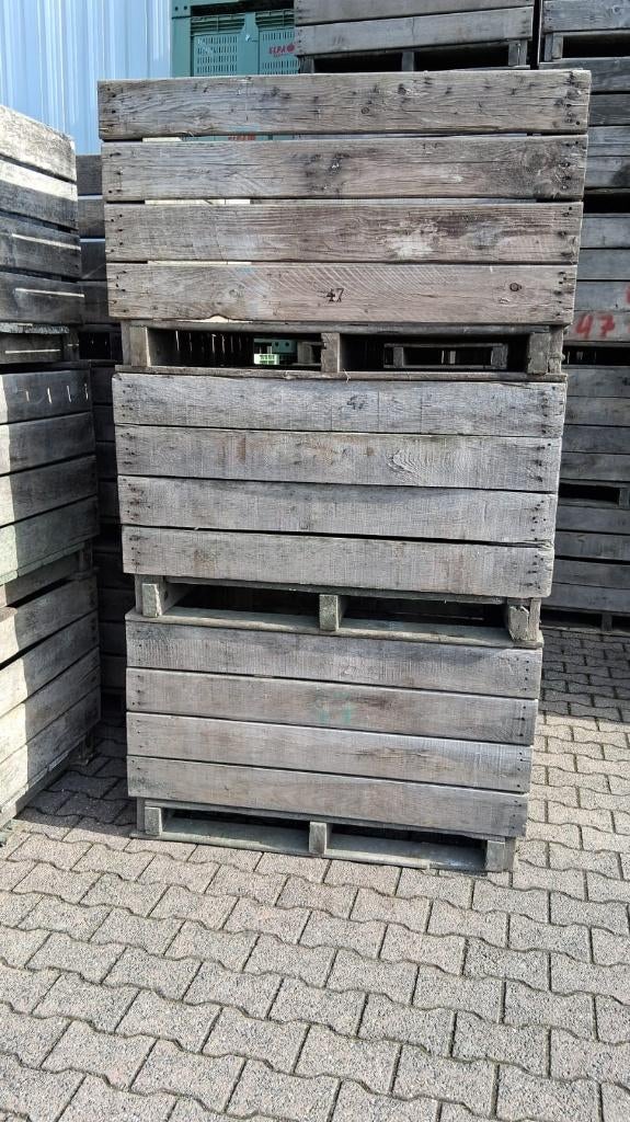 sterke eiken fruitkisten, Ophalen