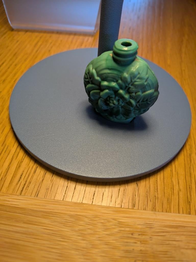 Ancien flacon de parfum en verre malachite, Collections, Enlèvement