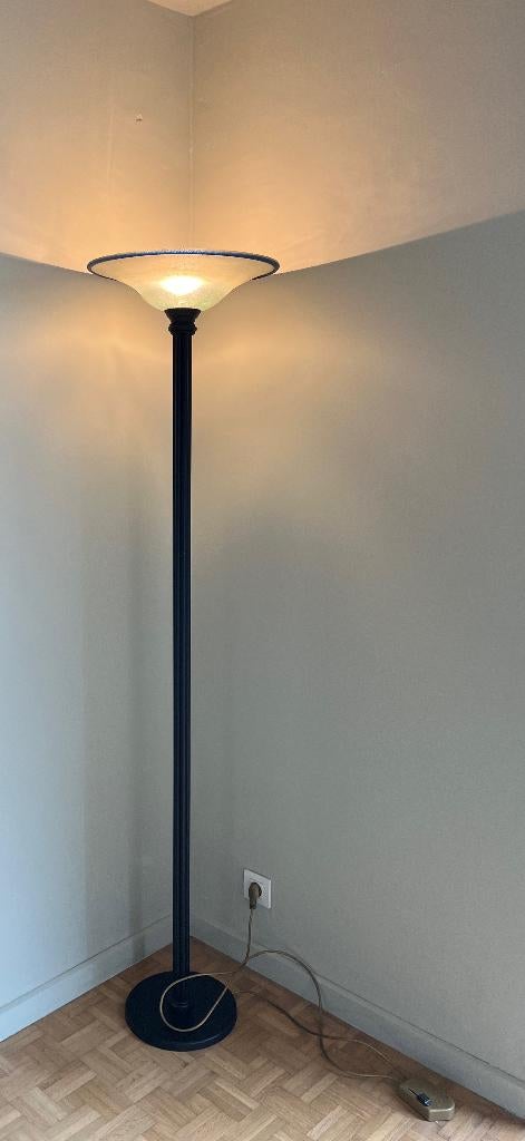 Lampadaire art déco design vintage 60 70, Maison & Meubles, Lampes | Lampadaires, Utilisé, Verre, Vintage design retro industrieel deco modern